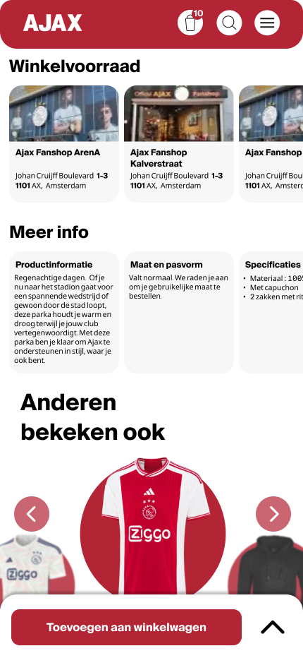 redesign ajax fanshop mobile versie product pagina deel 3